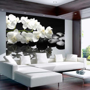 Fototapeta - SPA, kamienie i orchidea Artgeist