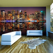 Fototapeta - Gold reflections - NYC Artgeist