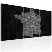 Obraz - Od Montpelier do St-Etienne (czarno-biały) Artgeist