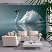 Fototapeta - Biały łabędź Artgeist