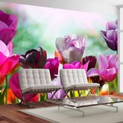 Fototapeta - Piękny wiosenny ogród, tulipany Artgeist