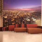 Fototapeta - Amerykańskie Chicago nocą Artgeist