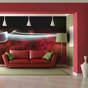 Fototapeta - Czerwony dym Artgeist