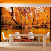 Fototapeta - Drewniany mostek w lesie Artgeist