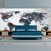 Fototapeta - World map on the wall Artgeist