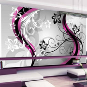 Fototapeta - Kwietne esy-floresy (różowy) Artgeist