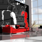 Fototapeta - jazz - pianino, kontrabas... Artgeist