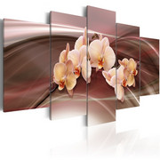 Obraz - Kwiaty orchidei na falującym tle Artgeist