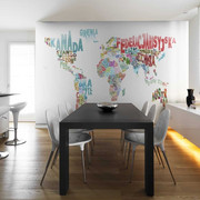 Fototapeta - mapa - świat (po polsku) Artgeist