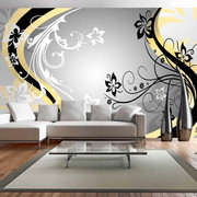 Fototapeta - Kwietne esy-floresy (żółty) Artgeist