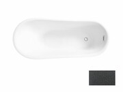 Besco Wanna wolnostojąca Grafitowa Calima Glam + syfon z przelewem chrom WAS-170CGGR Besco