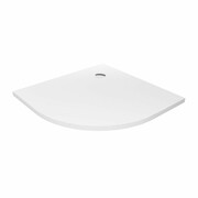 NEW TRENDY Brodzik półokrągły konglomeratowy NEX biały 90x90x3,5 B-0450 NEW TRENDY