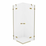 NEW TRENDY Kabina prysznicowa AVEXA GOLD drzwi uchylne podwójne 110x80x200 EXK-1884 NEW TRENDY