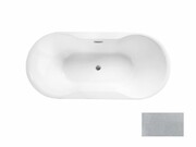 Besco Wanna wolnostojąca Navia Srebrna 160 + syfon z przelewem chrom WA-160-NSR Besco