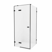 NEW TRENDY Kabina przyścienna REFLEXA BLACK drzwi uchylne pojedyncze LEWE 80x70x200 EXK-4997 NEW TRENDY