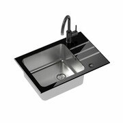 Quadron Zlewozmywak szklany Jack 116 + Bateria Naomi ST3564SC3BS_ BW7059CZPST3564SC3BS_ BW7059CZP quadron