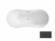 Besco Wanna wolnostojąca Amber Glam Grafitowy + syfon z przelewem chrom WA-170-AGR Besco