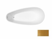 Besco Wanna wolnostojąca Goya A-line Glam Złota 160 x 73 + maskownica syfonu z przelewem złota WA-160-GZZ Besco