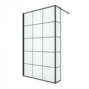 NEW TRENDY Ścianka szklana NEW MODUS BLACK 80x200 EXK-5573 NEW TRENDY