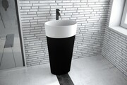 Besco Umywalka wolnostojąca Uniqa B&W 32 x 46 x 84 + klik-klak biały UMD-U-WBWW Besco