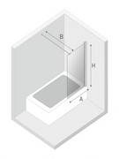 New Trendy Parawan nawannowy NEW MODUS BLACK skrzydło pojedyncze 80x150 EXK-0292-WP NEW TRENDY