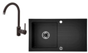 DEANTE zestaw bateria zlewozmywakowa Nemezja + zlewozmywak granitowy Zorba ZQZV2113 Deante