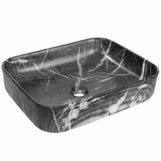 Invena Umywalka nablatowa Florina grafit mat marmur CE-40-723-C INVENA