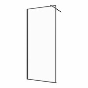 Invena Kabina walk-in szkło w ramie czarnej profil czarny 90 x 200 AK-32-191-S INVENA