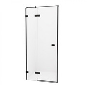 NEW TRENDY Drzwi prysznicowe AVEXA BLACK pojedyncze uchylne LEWE 80x200 EXK-1546 NEW TRENDY