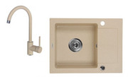 DEANTE zestaw bateria zlewozmywakowa Nemezja + zlewozmywak granitowy Zorba ZQZA711A Deante