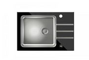 Quadron Zlewozmywak szklany Jack 116 640 x 440 x 190 Stalowy ST3564SC3BS quadron