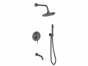 Besco Zestaw prysznicowy podtynkowy Veo I Grafitowy BP-V-GR Besco