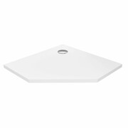 NEW TRENDY Brodzik NEX konglomeratowy pięciokątny 90x90x3,5 biały B-0452 NEW TRENDY