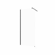 Invena Kabina walk-in szkło transparentne profil czarny 100 x 200 AK-32-101-S INVENA
