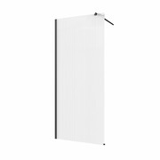 Invena Kabina walk-in szkło ryflowane profil czarny 80 x 200 AK-32-185-S INVENA