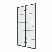 New Trendy Drzwi prysznicowe NEW SOLEO BLACK 90x195 LEWE D-0283A NEW TRENDY