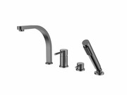 Besco Bateria wannowa 4-otworowa Decco Grafitowy BW-D4-GR Besco