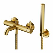 Omnires Bateria wannowa z zestawem prysznicowym złoty szczotkowany Y1231GLB omnires