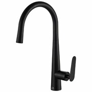 Laveo Bateria zlewozmywakowa stojąca z wylewką U Nalda Czarny BAY 768D Laveo