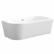 Invena Wolnostojąca wanna przyścienna, ryflowana Glamour, 170 cm, prawostronna AN-02-11P-KPL INVENA