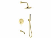 Besco Zestaw prysznicowy podtynkowy Veo I Złota BP-V-ZL Besco