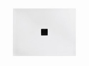 Besco Brodzik prostokątny Ultraslim Nox 100 x 80 x 3 Biały + Czarna maskownica BMN100-80-BC Besco