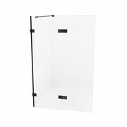 New Trendy Parawan nawannowy AVEXA BLACK skrzydło podwójne uchylne PRAWE 100x150 EXK-1983 NEW TRENDY