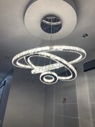 Żyrandol kryształowy RING z pilotem 80x60x40x20 z pilotem K213 Lampa ring LED z pilotem 80/60/40/20 cm – żyrandol kryształowy do salonu K213