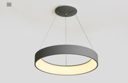 Czarna lampa Ring LED 60cm 38W L123 Czarna lampa sufitowa ring LED 60 cm – 38W, nowoczesna