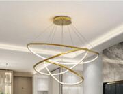 Złota lampa sufitowa LED 80x60x40cm 91W L147