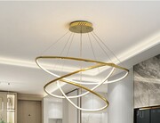 Złota lampa sufitowa LED 80x60x40cm 91W L147 Nowoczesna złota lampa sufitowa