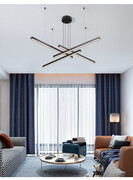 Lampa sufitowa czarna 112cm 64Watt L143 czarna lampa led