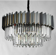 Luksusowy czarny żyrandol kryształowy 60cm - K503 Czarny żyrandol kryształowy 60 cm – luksusowy model K503 | Zyrandole24.pl