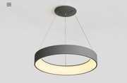 Czarna lampa Ring LED 60cm 38W L123